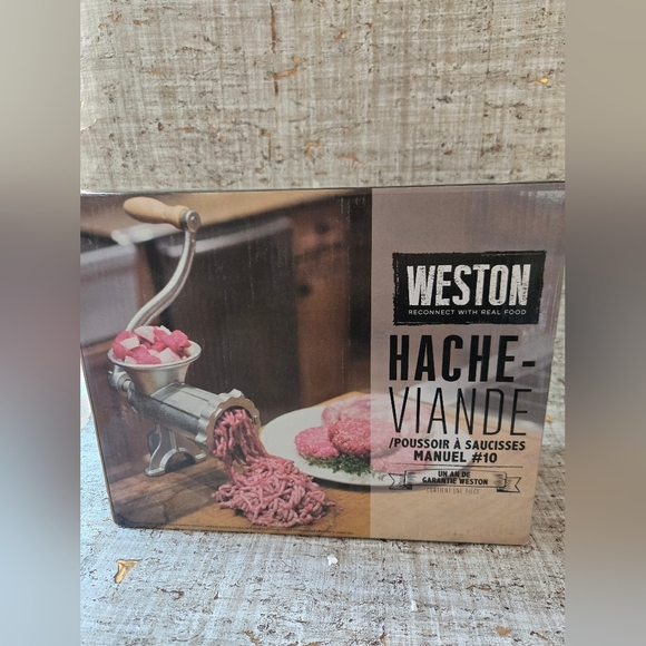 Weston #10 Meat Grinder Box Opened To Inspect - Picture 3 of 13